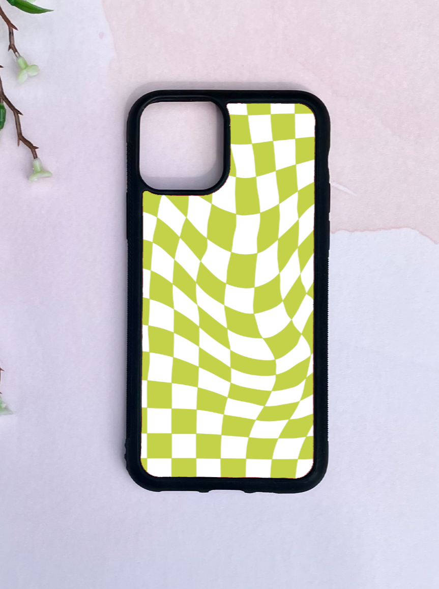 Green Checkered Phone Case