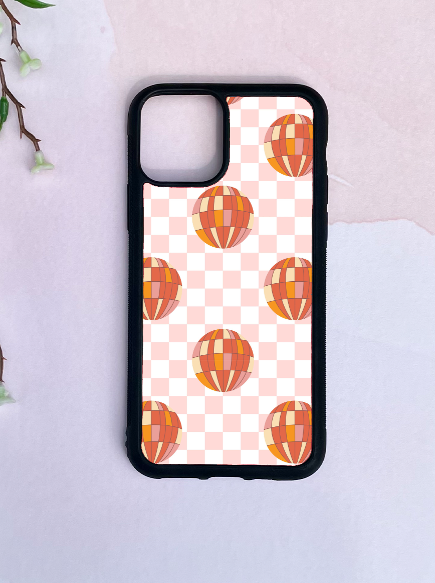 Checkered Disco Ball Phone Case