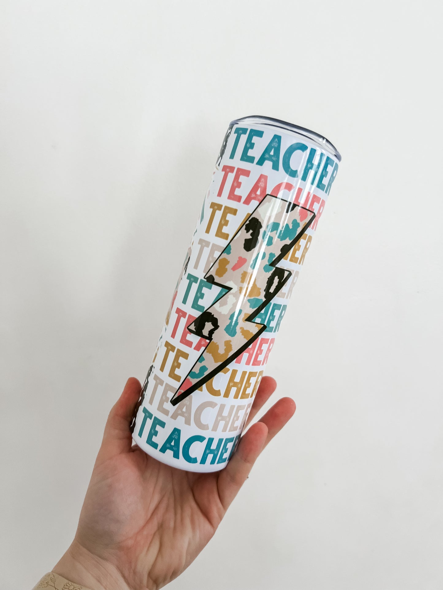 Teacher Lightning Bolt Tumbler