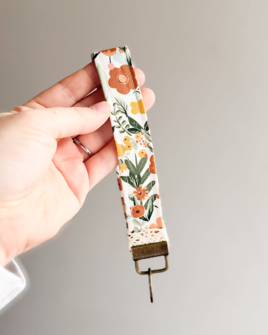 Boho Floral Wristlet