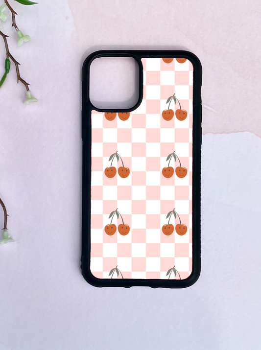 Checkered Cherry Phone Case