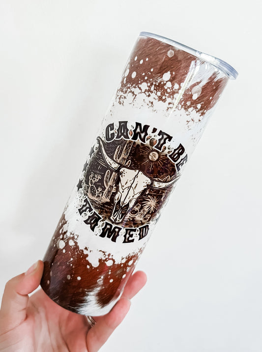 Can’t Be Tamed Cowhide Tumbler