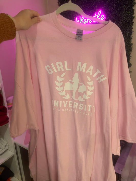 SALE 5X Girl Math