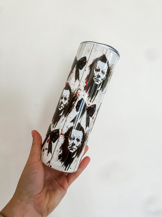 Scary Movie Character Bow Tumbler