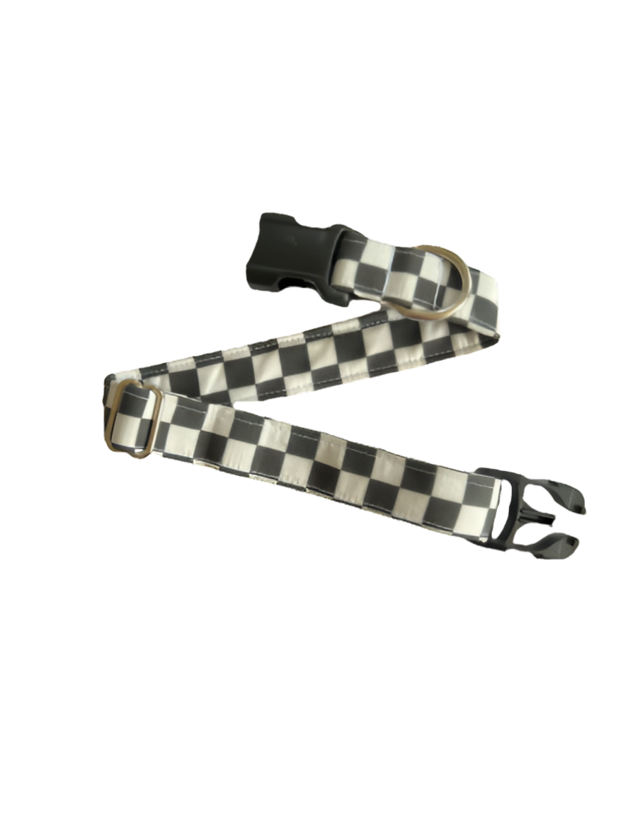 Black and White Checkered Collar