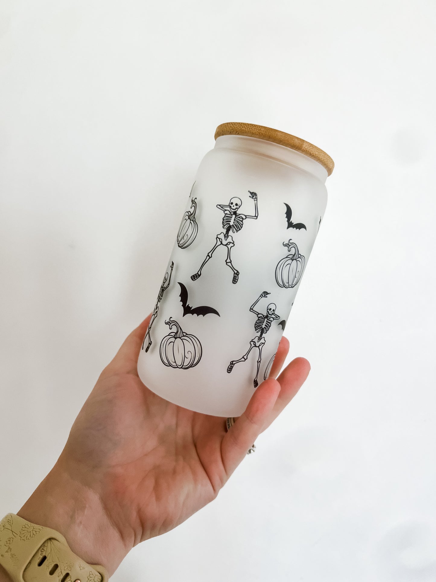 Spooky Season Glass Can Cup