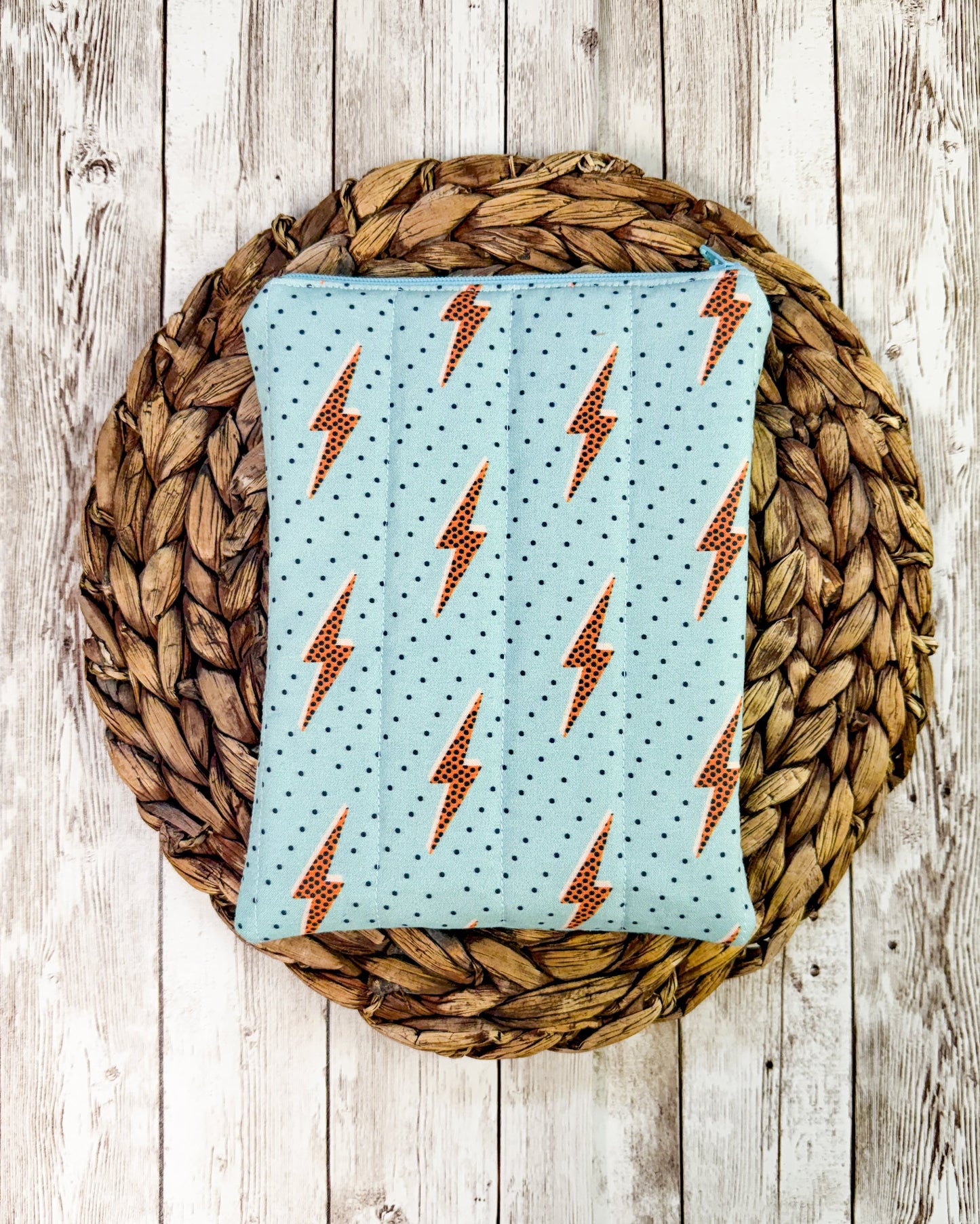 Lightning Bolt Quilted Zipper Sleeve with Zipper