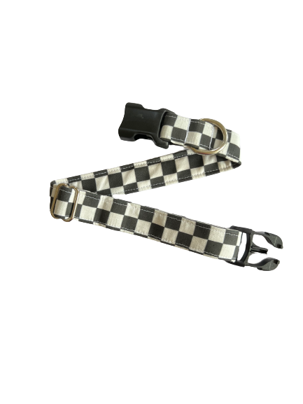 Black and White Checkered Collar