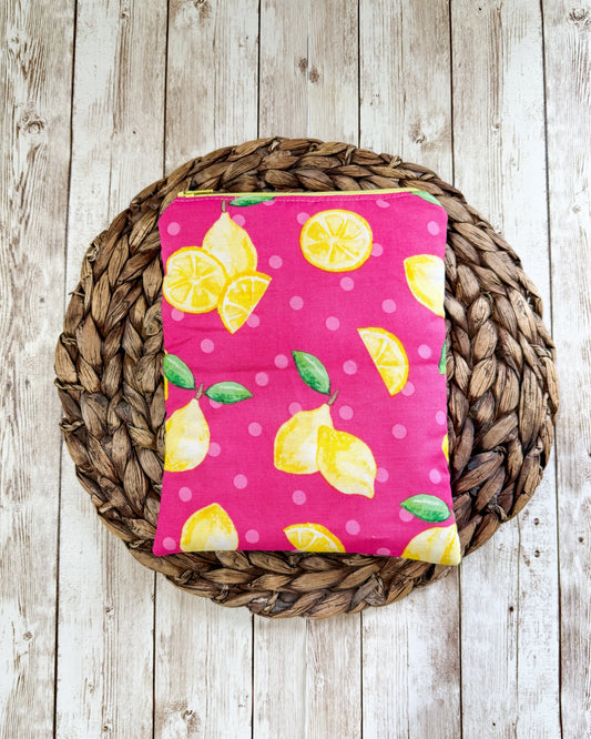 Pink Lemon Kindle Sleeve With Zipper