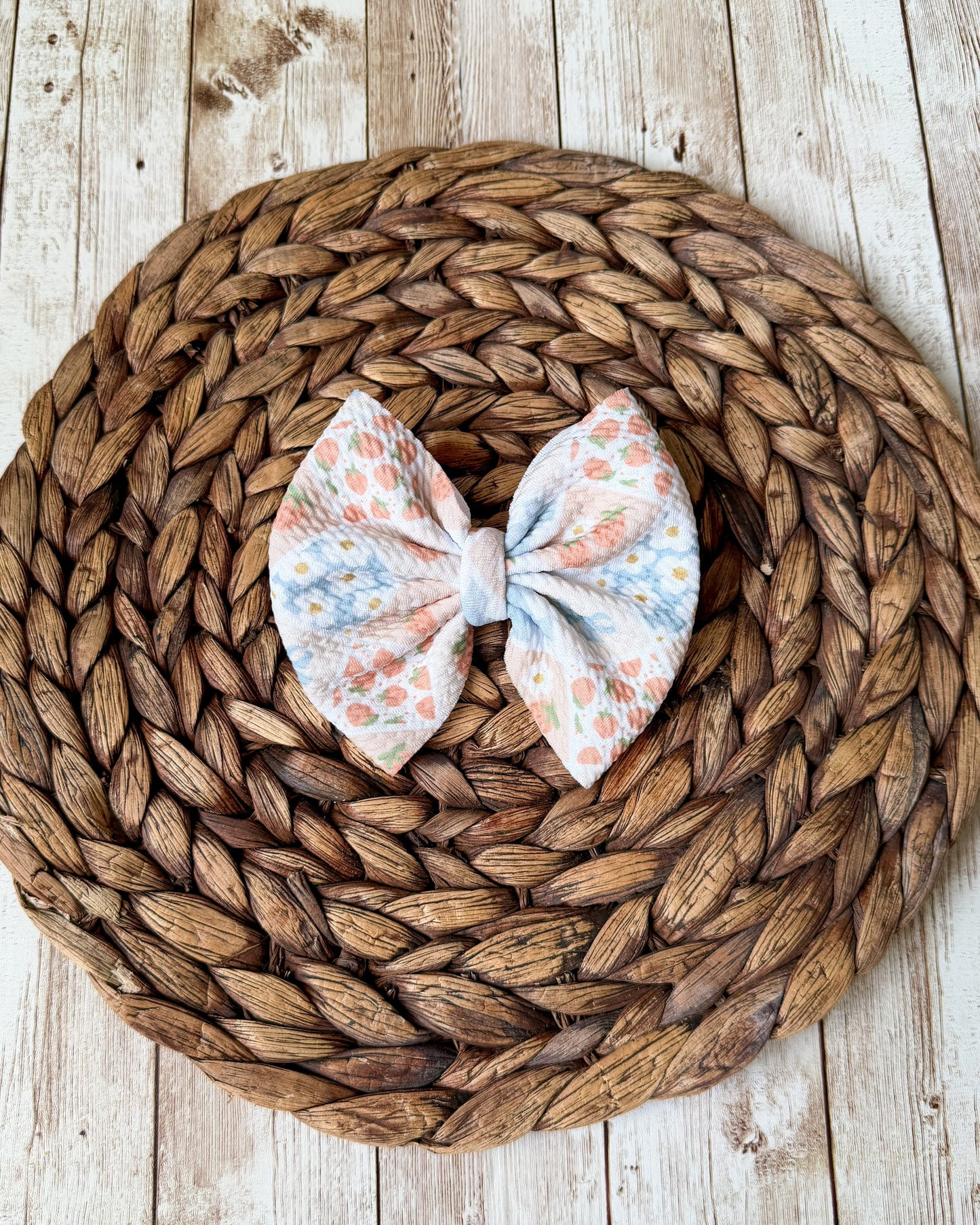 Spring Strawberry Hair Bow