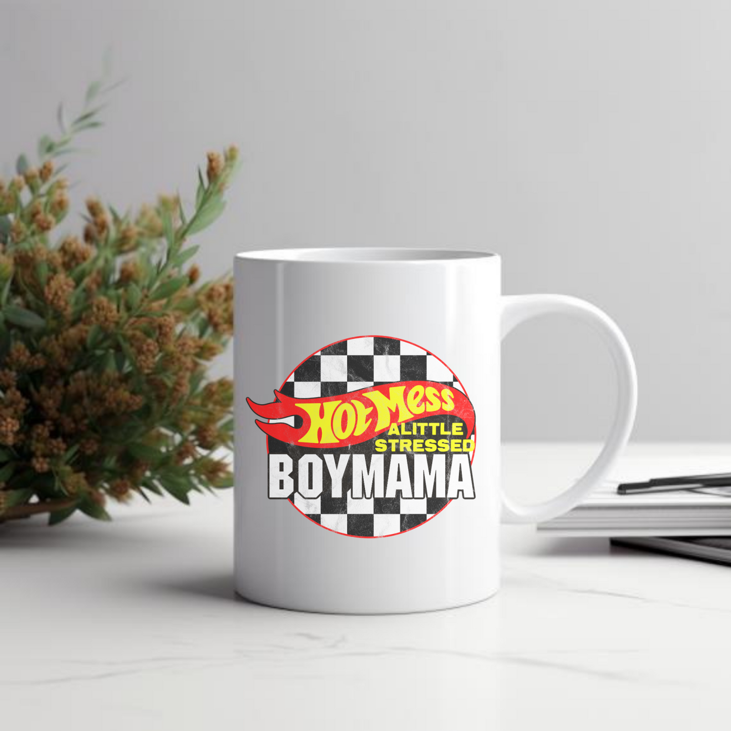 Boy Mama Hot W1heels Mug