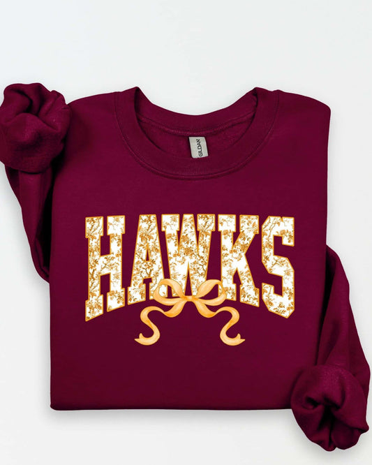 Hawks Toile Bow